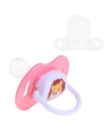 Appense Schnuller Baby Cartoon print secure food quality silicone baby round and flat nipple pacifier pacifier pacifier with clip pacifier young pacifier rose