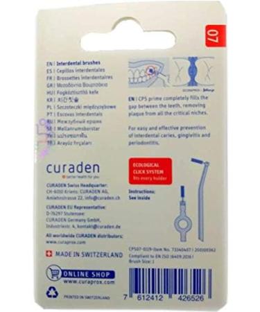 Buy Curaprox Interdental Brushes Prime CPS 07 Red - Optimal Oral Care for Healthy Gums | International Shipping Available - Buy Online on GoSupps.com