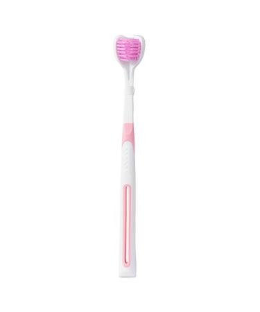 Soft toothbrush for adults - interchangeable double head toothbrush for adults |Adult toothbrush with non -slip handle toothbrush for men and women wobblo cherry blossom powder
