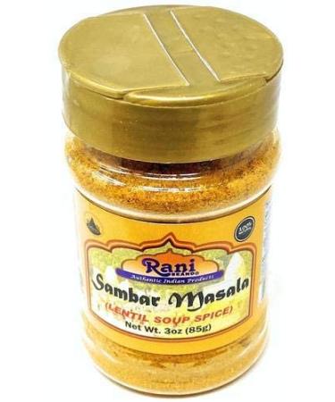 Rani Sambar Masala 3oz PET Jar - All Natural Vegan Lentil Soup Spice Blend - 2.99 Ounce (Pack of 1) - Buy Online on GoSupps.com