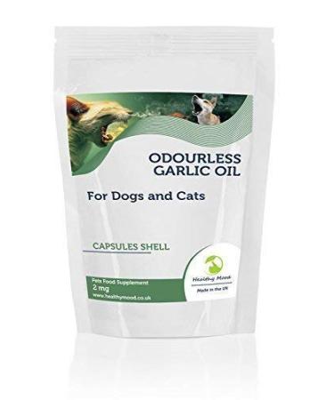 Odourless Garlic Oil 2mg for Dogs and Cats Pets Food Supplement 30 Capsules Help to Maintain a Healthy Heart and Circulation