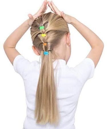 100 PCS Cotton Hair Ties - Elastic Mini Hair Bands for Baby Kids Girls - Seamless Soft Ponytail Holder Hair Accessories - Multicolored - Buy Online on GoSupps.com