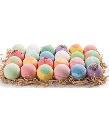Nurture Me Organic Bulk Bath Bombs Gift Set - 24 Piece Moisturizing Bath Bomb Kit - Best Valentines Gifts for Women, Mom, Girls, Teens - 3.5 oz Each - Buy Online on GoSupps.com
