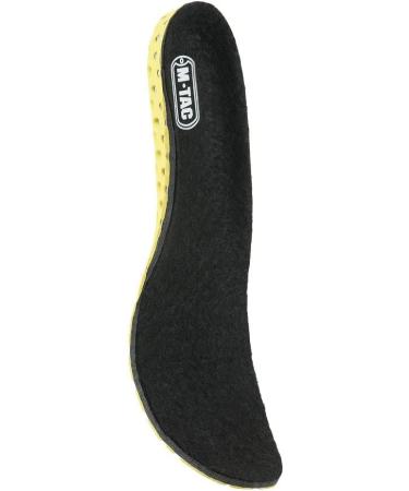 M-Tac Wool Felt Insoles | Insulating Warm Winter Boot & Shoe Inserts - Black/Yellow for Men - Size 7 - Buy Online on GoSupps.com