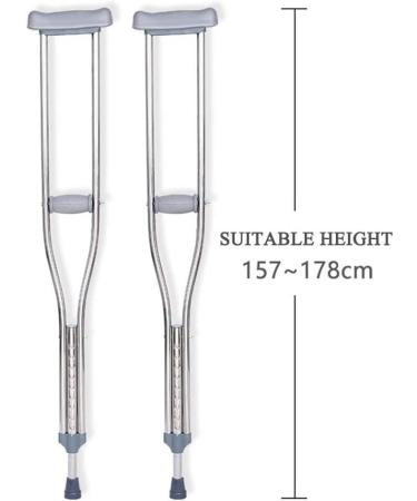 Crutches for Adults Underarm Underarm Crutches for Adjustable Tall Adult Walking Crutches Lightweight Stainless Steel Underarm Crutches with Height Adjustable Retractable Anti- S Selfless dedication - Buy Online on GoSupps.com