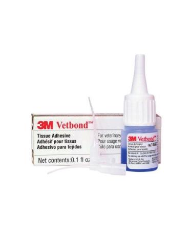 3M Vetbond Veterinary Tissue Glue Waterproof Wound Sealant for Pets Strong Surgical Adhesive Blue-Tinted for Precise Application - 0.1 Fl Oz