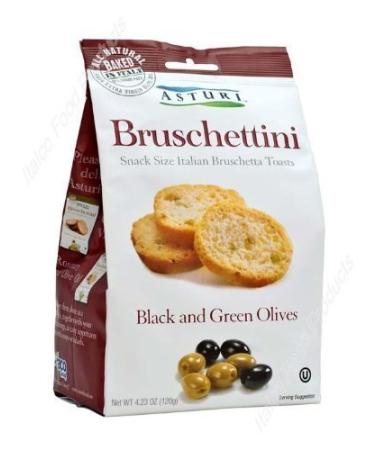 Asturi Black & Green Olive Bruschettini (Case of 4) 4.23oz