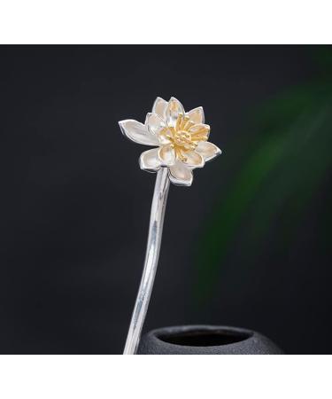 HangErFeng Silver Hairpin Hanfu Accessories Hairstick Lotus 591 - Buy Online on GoSupps.com