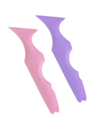 POPETPOP Lot de 2 Pochoirs en Silicone Multifonction pour Eye-liner et Fard Paupi res Accessoires Maquillage pour Filles Compact et L ger Usage Quotidien et Voyage Couleurs Rose