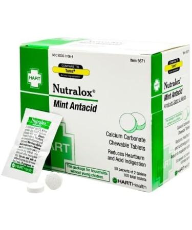 HART Health Nutralox Mint Antacid 100 Chewable Tablets - Buy Online on GoSupps.com