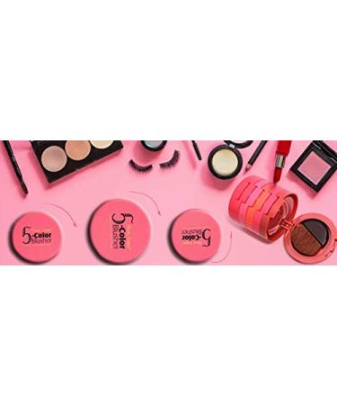 Blush Palette 5 Colors - Professional Make Up Cosmetic Set for Stunning Contours & Daily Use - Buy Online on GoSupps.com