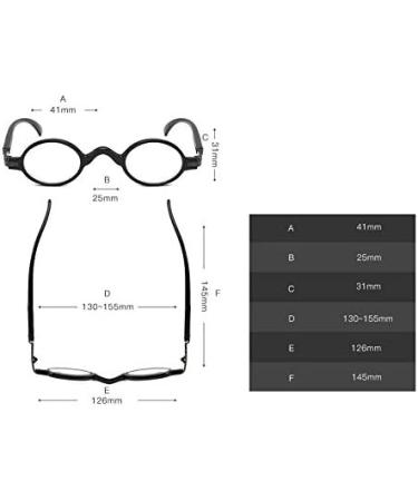 Shop GEMSeven Vintage Small Round Frame Reading Glasses - Coffee +2.5 | Stylish & Comfortable International Shipping - Buy Online on GoSupps.com