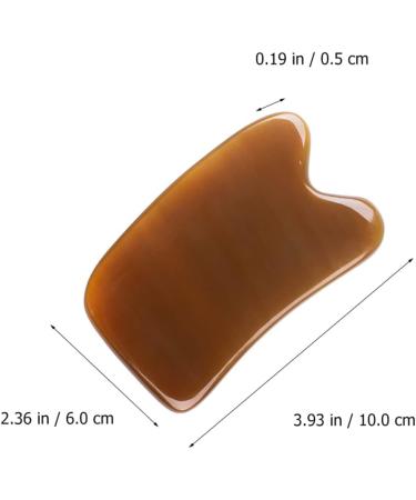 FRCOLOR 2 Pcs Body Gua Sha Tablets - Yak Horn Scraping Massage Tools for Back & Limbs - Acupuncture Board Gua Sha Board 10x6cm - Buy Online on GoSupps.com