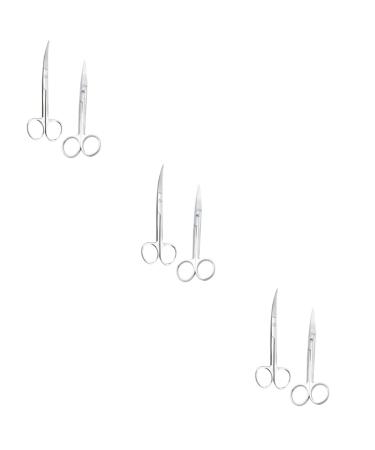 minkissy 6 pcs stainless steel scissors straight cut round head