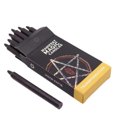 Black Candles (Pack of 12) Magic Mediation Manifest Protect Transformation Magic Set - 90 Minutes Burn Time