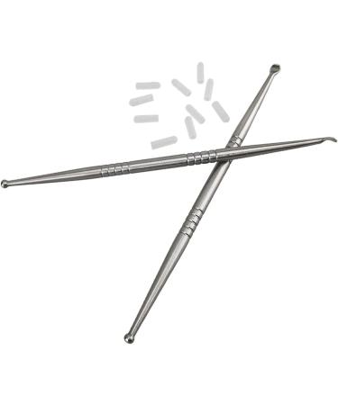 Airgoesin 2pcs Tonsil Stone Removal Pick Set - Premium Stainless Steel Oral Cleaner with 10 Soft Silicone Caps | Tonsillolith Removal Tool - Buy Online on GoSupps.com