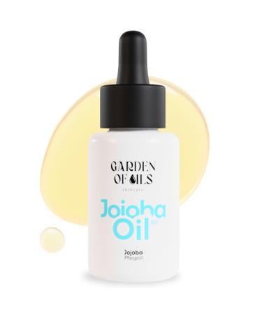 Organic Jojoba Oil Cold Pressed 100% Pure Moisturising Care Oil for Body Face Hair Beard Nails | No Animal Testing & Vegan | Jojoba Oil in UV Protection Glass Bottle with Pumper (30 ml)