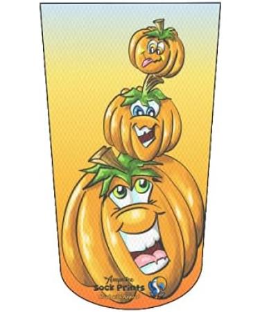 Fall-themed Amputee Stump Sock: Halloween Pumpkins Sunset Design - 3 Ply - Buy Online on GoSupps.com