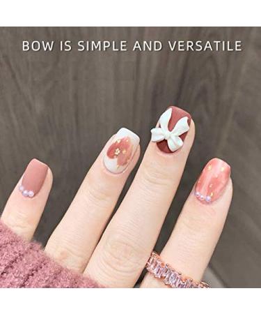 KDDOM 12 Pcs 3D Resin Bow Nail Rhinestones for DIY Nail Art - Nail Decoration Accessories - Buy Online on GoSupps.com