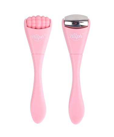 Hilph Facial Roller Beauty Massager promote the absorption of eye creams and essential oils improvement of fine lines and edema - pink