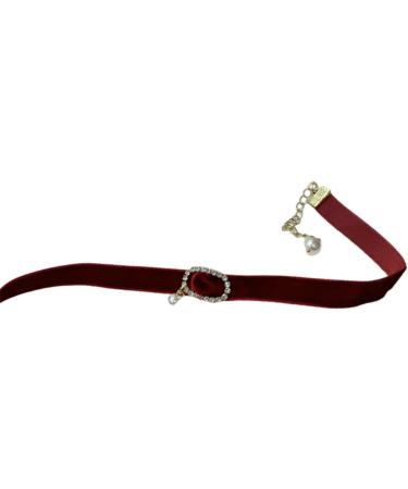 VSILAY Vintage Choker Necklace | Black & Wine Red Fashionable Collarbone Chain | Versatile Jewelry for Dates Parties & Everyday Wear - Buy Online on GoSupps.com