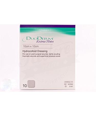 DuoDerm Extra Thin Hydrocolloid Dressing 10cm x 10cm - by ConvaTec One Size