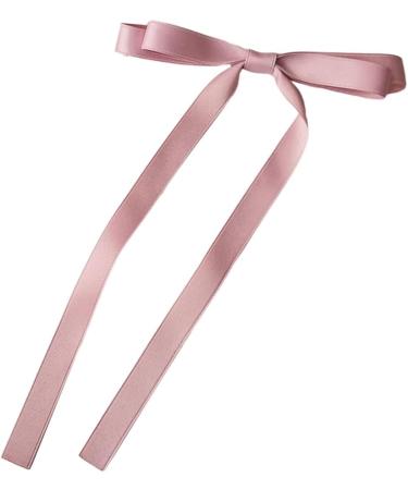 xbiez Ribbon Hair Bow Clips with Long Tail Tassels Ribbon Hair Clip Ribbon Bowknot Hair Clip Hair Accessories for Women Girl Pink bow ribbon - Buy Online on GoSupps.com