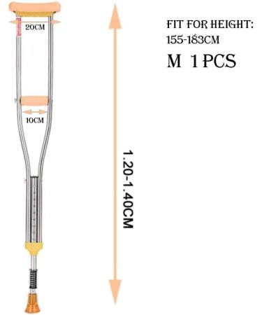 Crutches for Adults Underarm Crutch Stainless Steel Armpit Double Crutch Retractable Lightweight Elderly Handicapped Walker Great for Travel or Work (Color : 1pcs Size : L) (2pcs S) Innovate 1pcs Small - Buy Online on GoSupps.com