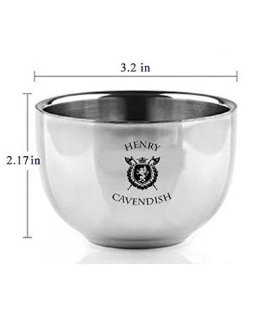 Henry Cavendish Lavender Shaving Kit - Shaving Soap 3.8 oz Puck Refill Stainless Steel Bowl & 100% Pure Badger Hair Brush for International Delivery - Buy Online on GoSupps.com