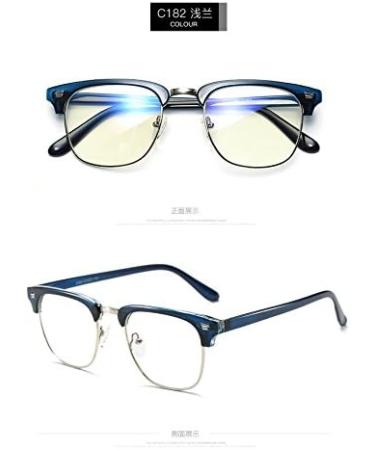 SERONI Semi-Rim TR90 Blue Light Blocking Glasses for Men & Women - UV Protection Computer & Reading Eyewear 51mm - Buy Online on GoSupps.com
