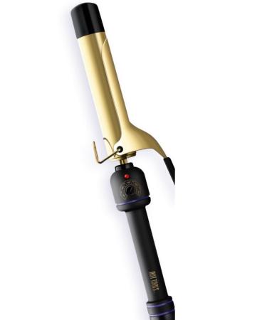 HOT Tools HTIR1576F Pro Signature Gold 1-1/4" Curling Iron High Heat Up to 220 C Fast Heat in 30 Sec Cool Tip Hair Curler Curling Wand Gold Barrel Custom Heating Settings Black and Gold