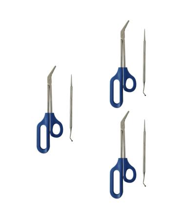 minkissy 3 Sets Everyday Dal Manicure Kit Daily Life Best Drill Bits for Stainless Steel Silver Color for a Friend Grooming Kit Long Handle Nail Nursing Kit Pregnant Woman