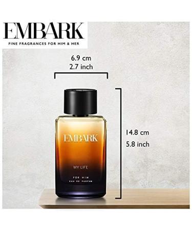 EM'BARK My Life Perfume for Men | Premium Eau de Parfum | Ambery and Citrus Fragrance | 100ml (3.4 Fl Oz) - Buy Online on GoSupps.com