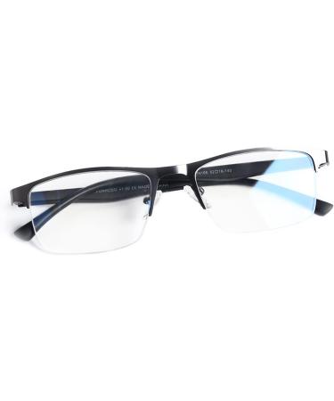FONHCOO Half-Rim Reading Glasses for Men & Women | Blue Light Filter | 1.5X Visual Aid for Seniors - Stylish & Durable - Buy Online on GoSupps.com