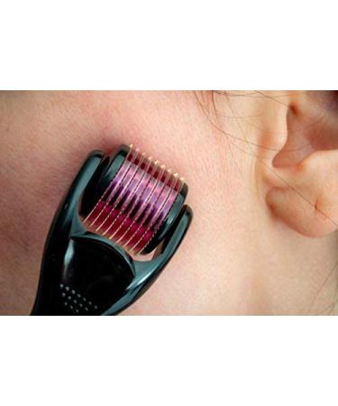 Derma Roller 1.5mm Microneedle for Face 540 Titanium Needles with Storage Case - Black - Buy Online on GoSupps.com
