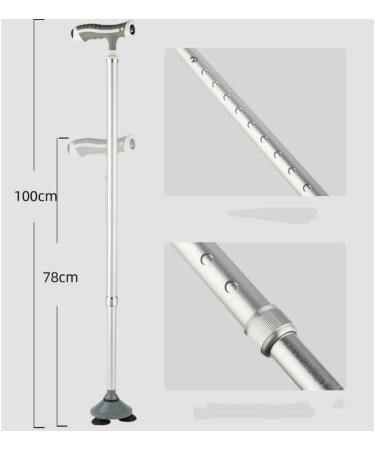 Crutches for The Elderly Non-slip Walking Sticks for The Elderly Four-legged Cane Lightweight Walking Aid Auxiliary crutch (Color : Silver Size : LED model) Yearn for Run forward Brown Ordinary model - Buy Online on GoSupps.com