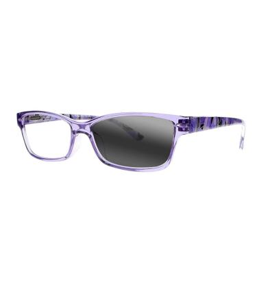 Multifocal Progressive Women Stylish Spring Hinges UV400 Transition Photochromic Reading Glass Near Far Strength up 25 down 250 Blue violet