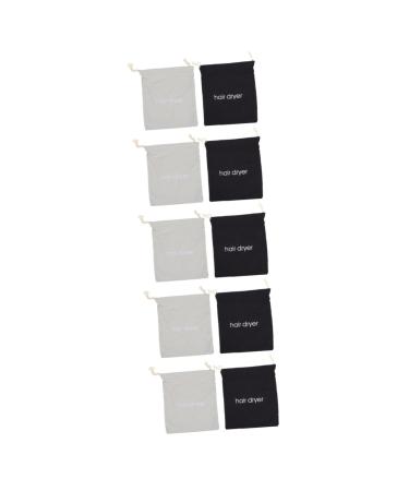 Beavorty 10 Pcs Hair Dryer Storage Bag Canvas Blowdryer Gym Cloth Storage Bag Dry Bag Drawstring Travel 33x30x0.5cmx5pcs Assorted Colorx5pcs