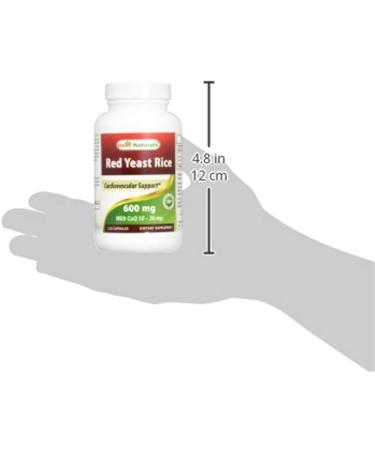 Best Naturals Red Yeast Rice with CoQ10  120 Capsules - Cardiovascular Formula Contains 600 mg of Red Yeast Rice ans 30 mg of CoQ10 - Buy Online on GoSupps.com