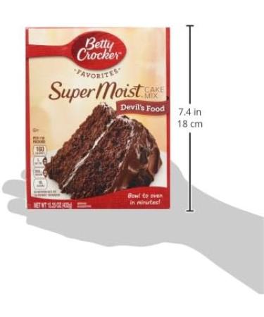 Betty Crocker Super Moist Devil's Food Cake Mix 432g (1-Pack) | Delicious Devils-Food Cake Mix - Buy Online on GoSupps.com