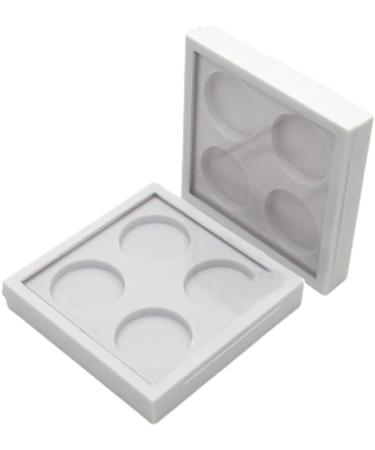 FOMIYES 4 Pcs 4 White Eyeshadow Cosmetic Sample Containers Lipstick Case Eye Shadow Box Make up Empty Box 1 count (Pack of 1) Whitex2pcs - Buy Online on GoSupps.com