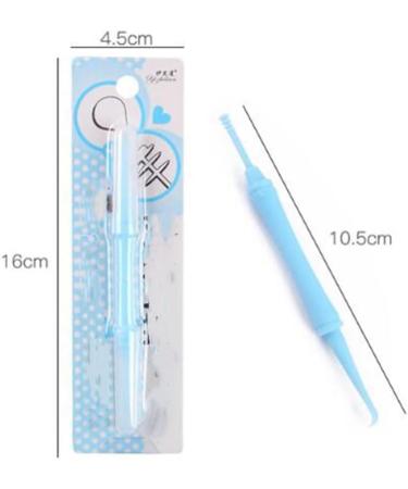Spiral Ear Pick Earwax Removal Tool 5Pcs - Double-end Digging Ear Spoon and Curette Remover - Blue Earpick Cleaning Tool - Buy Online on GoSupps.com