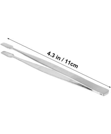 SOESFOUFU Tweezers Lash Fine Tweezer Tongs Beauty Tools Nipper Specialty Tools Collector Tools Tweezer for Stamp Safe Material Tweezer Collecting Coins Stainless Steel Make up Straight Head 11CM Silver - Buy Online on GoSupps.com