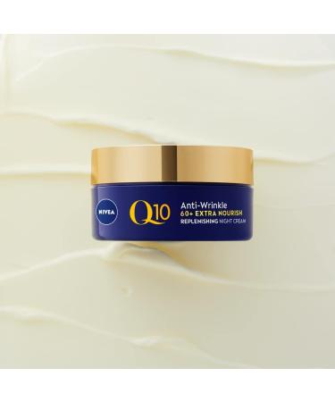 NIVEA Q10 Power 60+ Anti-Wrinkle Night Cream 50ml - Coenzyme Q10 Moisturizer for Women - Buy Online on GoSupps.com