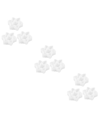 NUOBESTY 9 Pcs Silicone Mold Flower Resin Moulds Flower Shape Fondant Mold Silicone Soap for Soap Candle DIY Making Candle Holder Sillicone Mould 3D Cake Silica Gel White Manual Whitex3pcs 4X7CMx3pcs