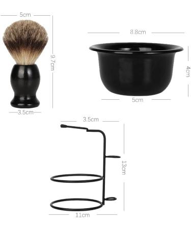 Shop Bggiwy Men's Razor Brushes Set - Foam Shell Hairdressing Salon Facial Bar Cleaning 11x13cm Black - International Shipping Available - Buy Online on GoSupps.com