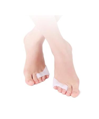 DEAVER Thumb Valgus Corrector Varus Split Toe Overlap Separator Silicone Gel Straightener Pain Relief Protector Three-Hole Little Bunion Foot Care Tools Onecolor 1 pair