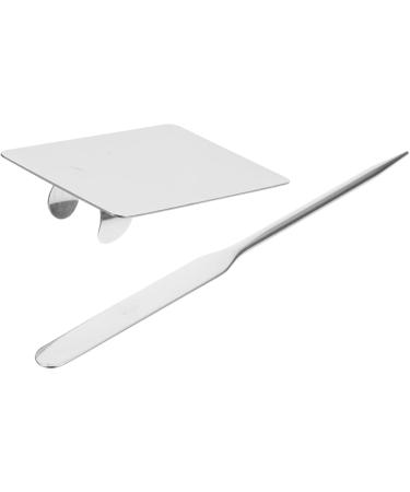 Shop LALAFINA 2 Sets Palette Stick Scraper & Makeup Mixing Tray - Stainless Spatula Tools for Foundation Nail & Concealer Blending - Ideal for Makeup Artists - Buy Online on GoSupps.com