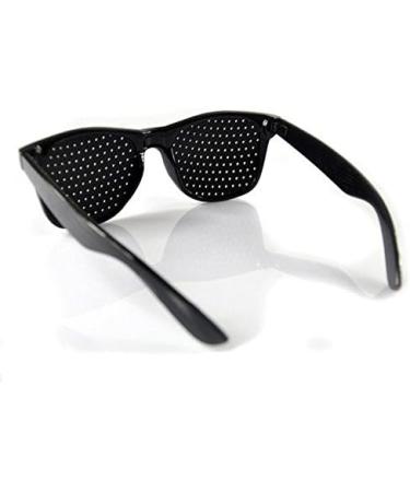 Raster-Brille/Loch-Brille f r Augen-Training und Entspannung Gitter-Brille mit faltbaren B geln Black - Buy Online on GoSupps.com