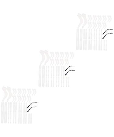 Healeeved 60 pair of anti-slip cover for glasses glasses earplugs glasses band holder glasses brick handles nerd wax ear pads for glasses pebble gel accessories connect white